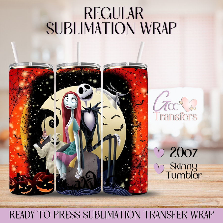 Orange Spooky Soulmates Moon Halloween - 20oz Regular Sublimation Wrap