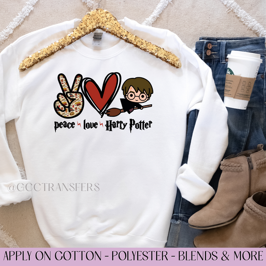 Peace Love Harrry- Full Color DTF Transfer