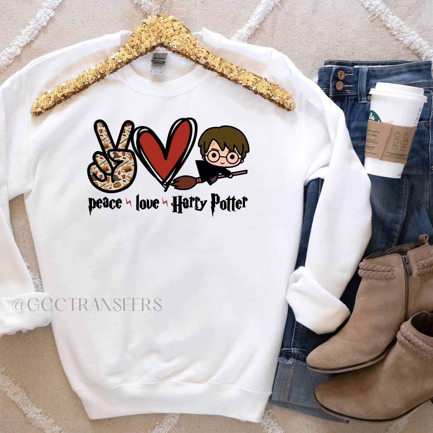 Peace Love HP - Full Color DTF Transfer