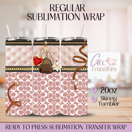 Peach Purse Fashion Leather - 20oz Regular Sublimation Wrap