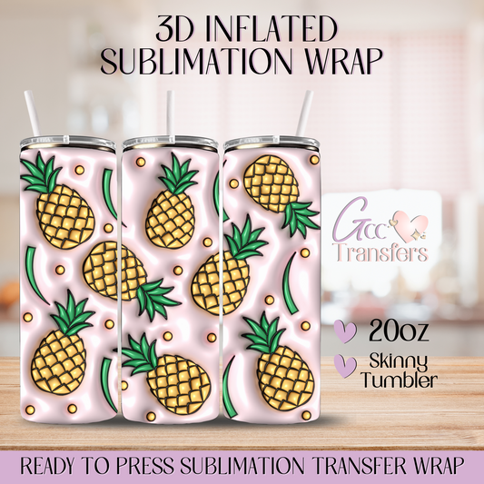 Pineapple Fruit - 20oz 3D Inflated Sublimation Wrap
