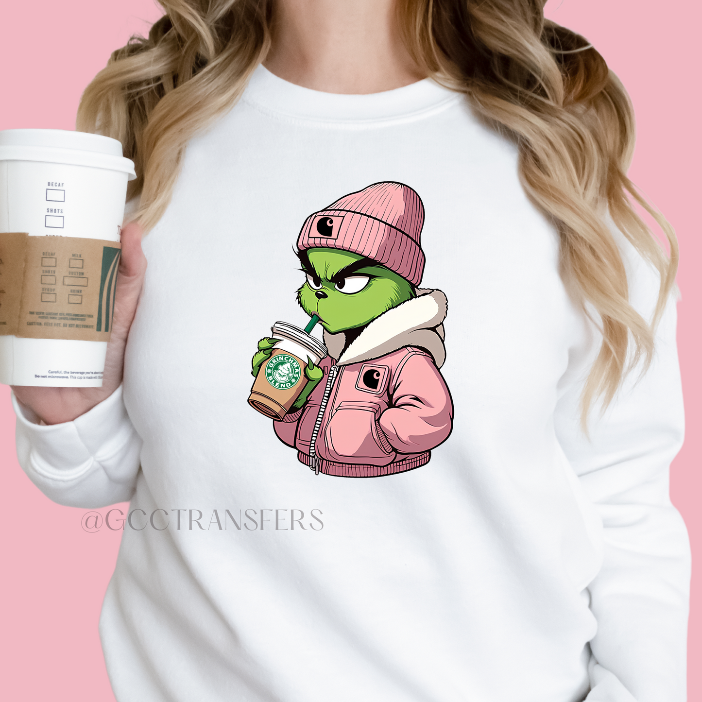 Pink Boujee Girl Coffee - Full Color DTF Transfer
