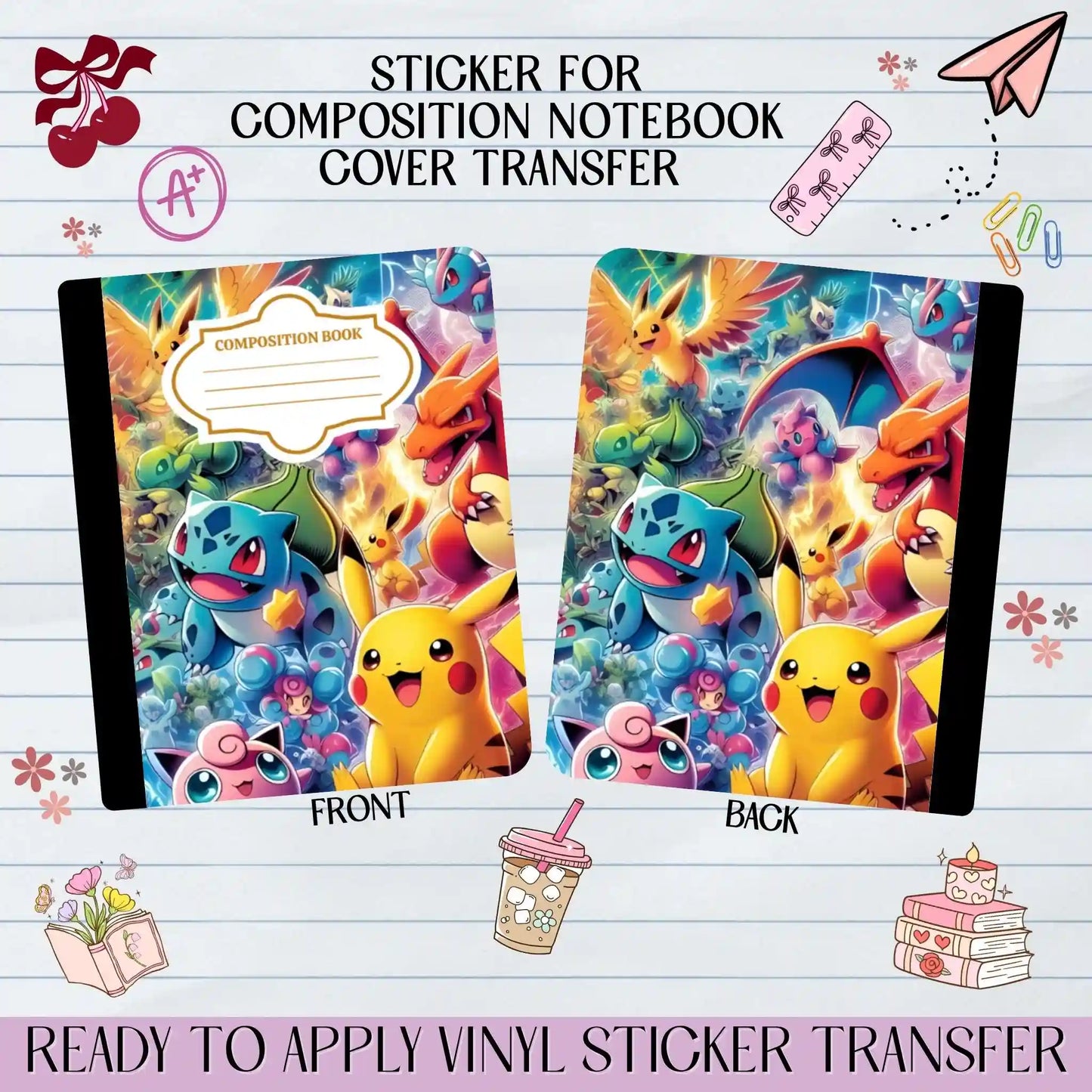 Electric Yellow Character - Sticker for Notebook Cover