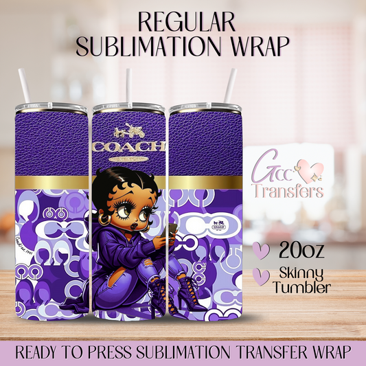 Purple Purse Sassy Woman - 20oz Regular Sublimation Wrap