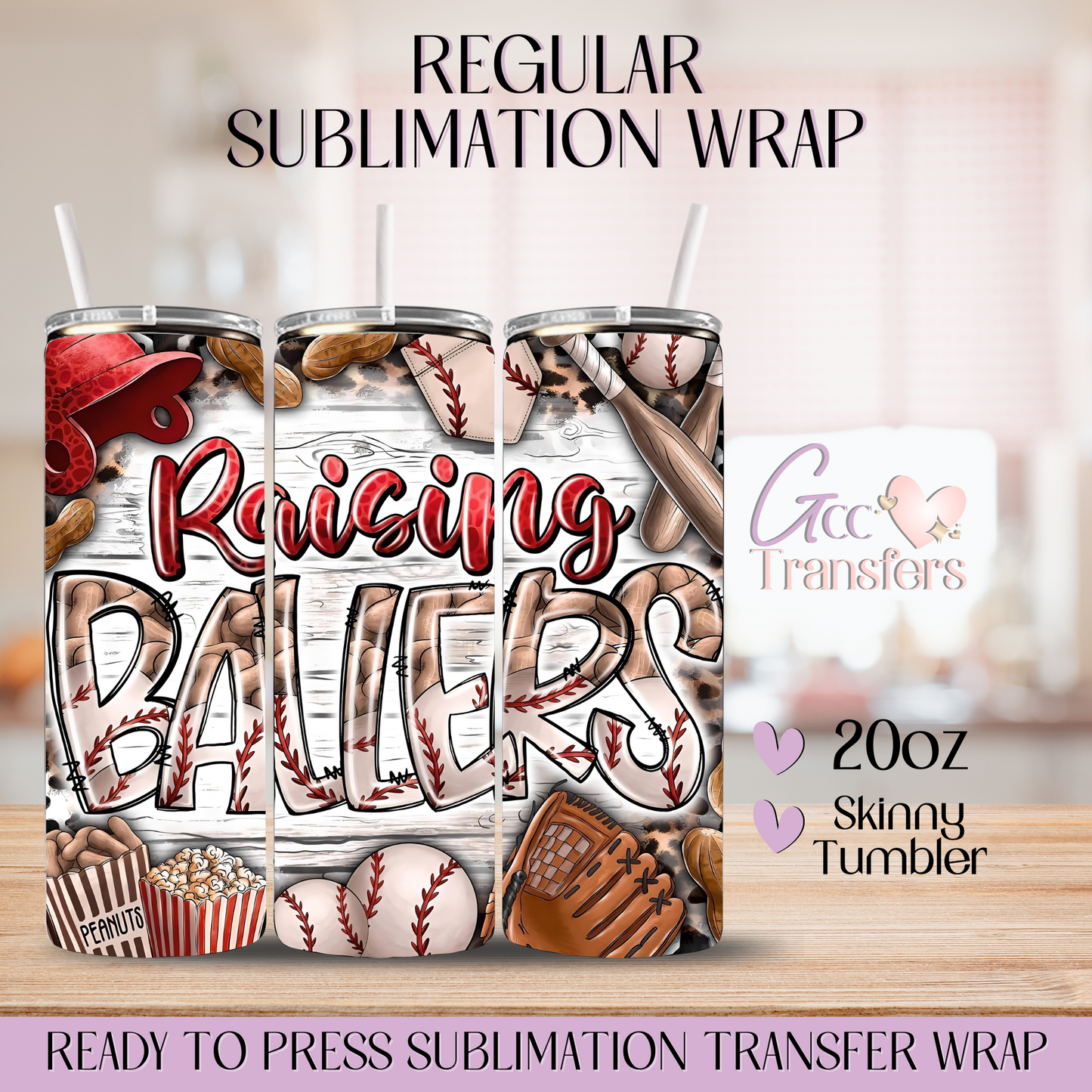 Raising Ballers - 20oz Regular Sublimation Wrap