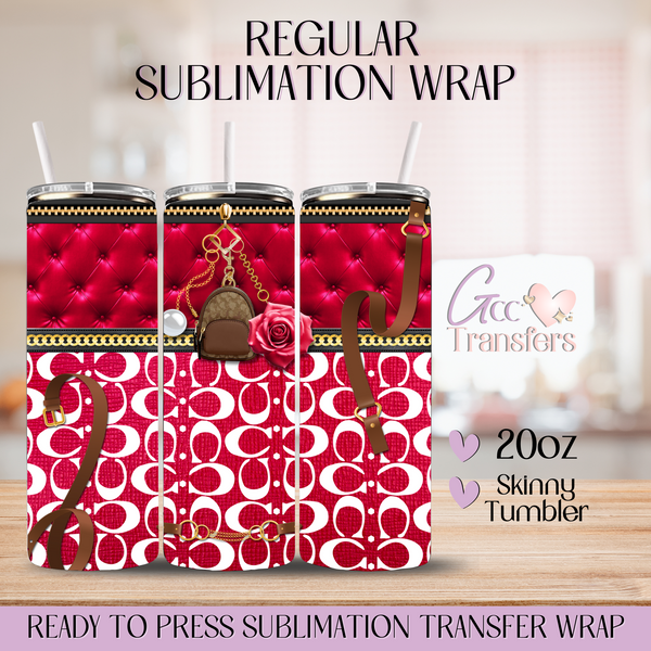Fashion Purse Red Rose - 20oz Regular Sublimation Wrap