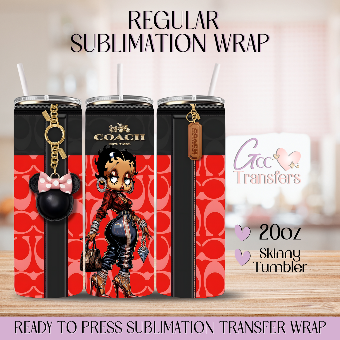 Red Sassy Woman Luxury Purse - 20oz Regular Sublimation Wrap