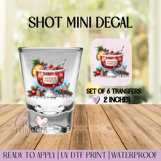 Reindeer Punch - Set of 6 (Shot UV Decals)