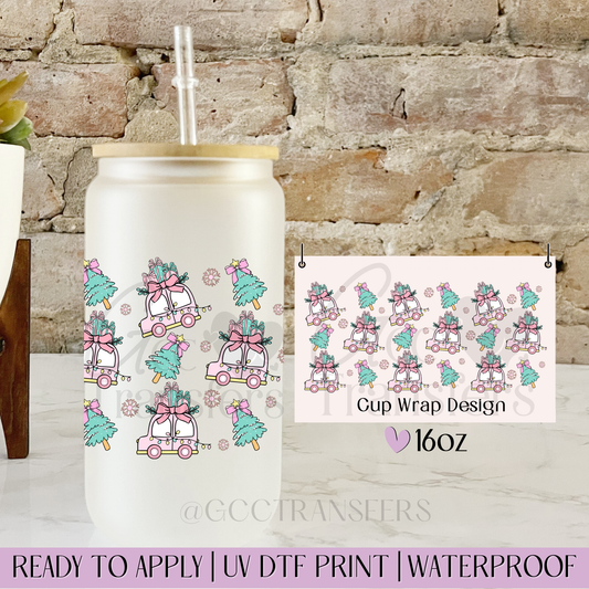 Xmas Car & Lights - 16oz UV DTF WRAP