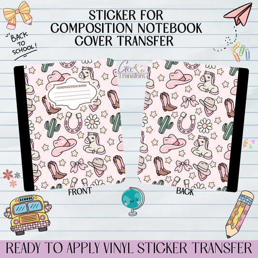 Retro Western Girl Coquette - Sticker for Notebook Cover
