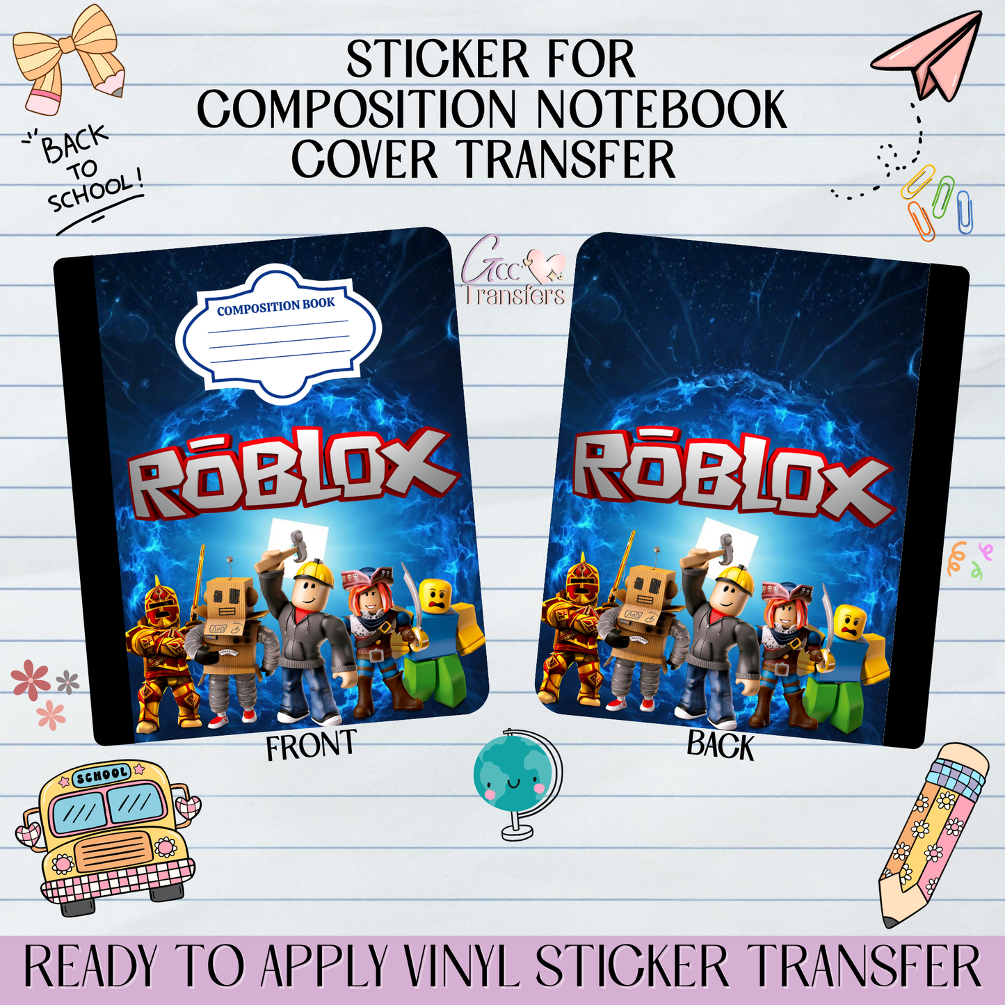 Video Game Characters - Sticker for Notebook Cover