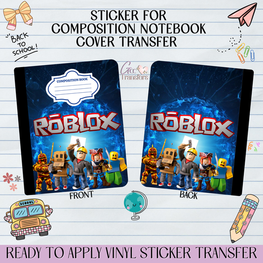 Video Game Characters - Sticker for Notebook Cover