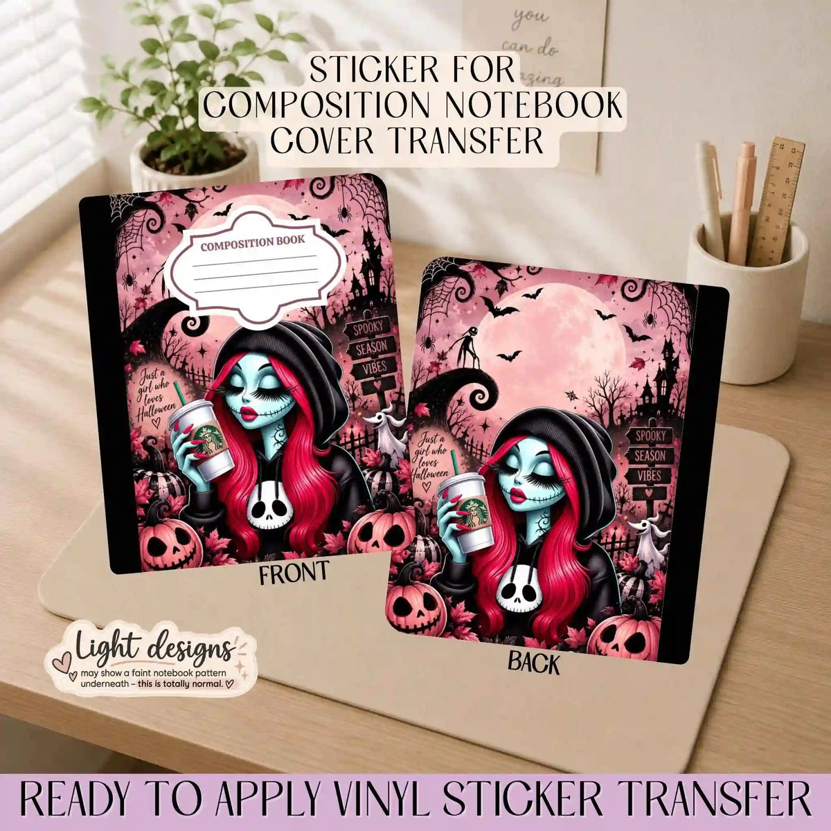 Sally The Nightmare Show Coffee - Sticker for Notebook Cover