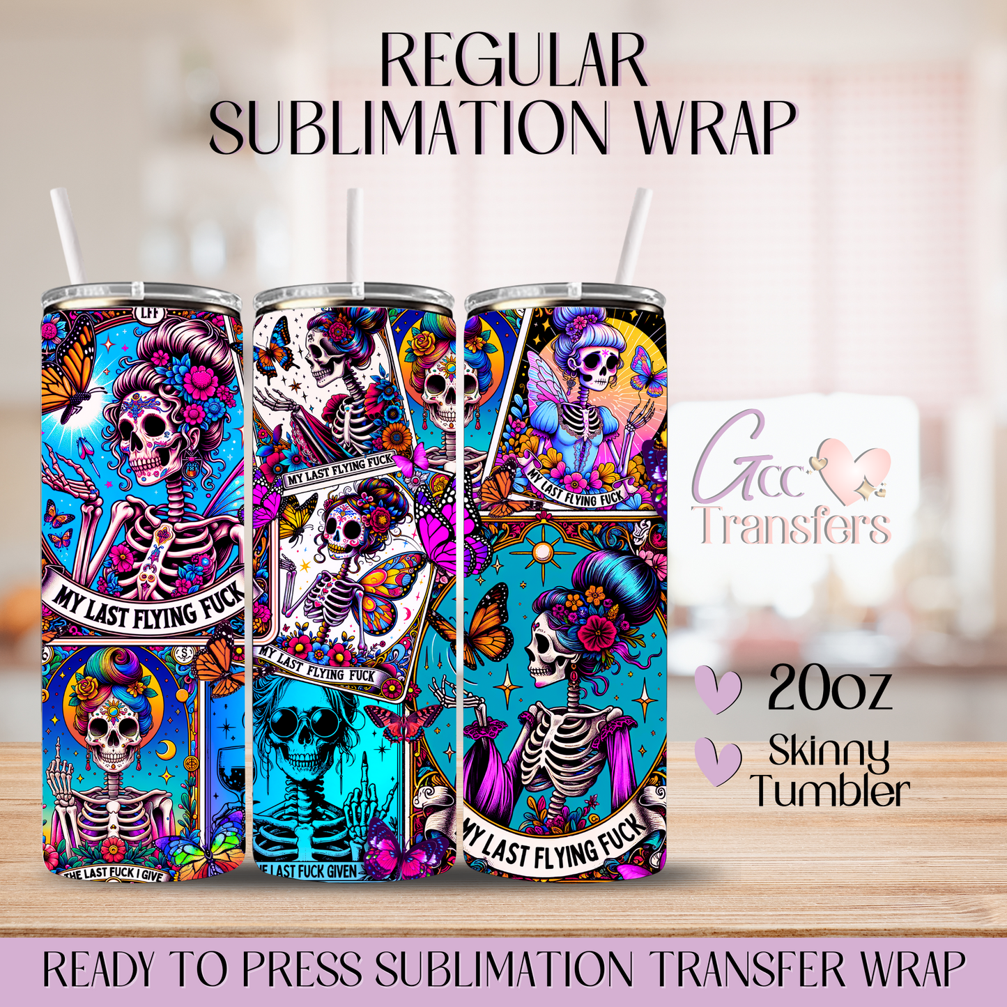 Sarcastic Tarot Cards - 20oz Regular Sublimation Wrap