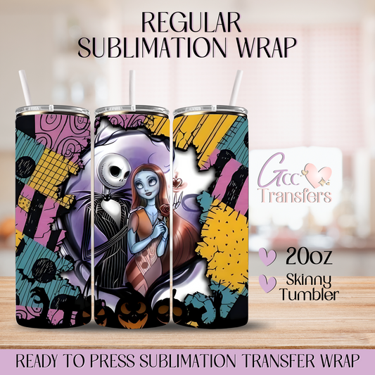 Scraps Spooky Soulmates Colorful - 20oz Regular Sublimation Wrap