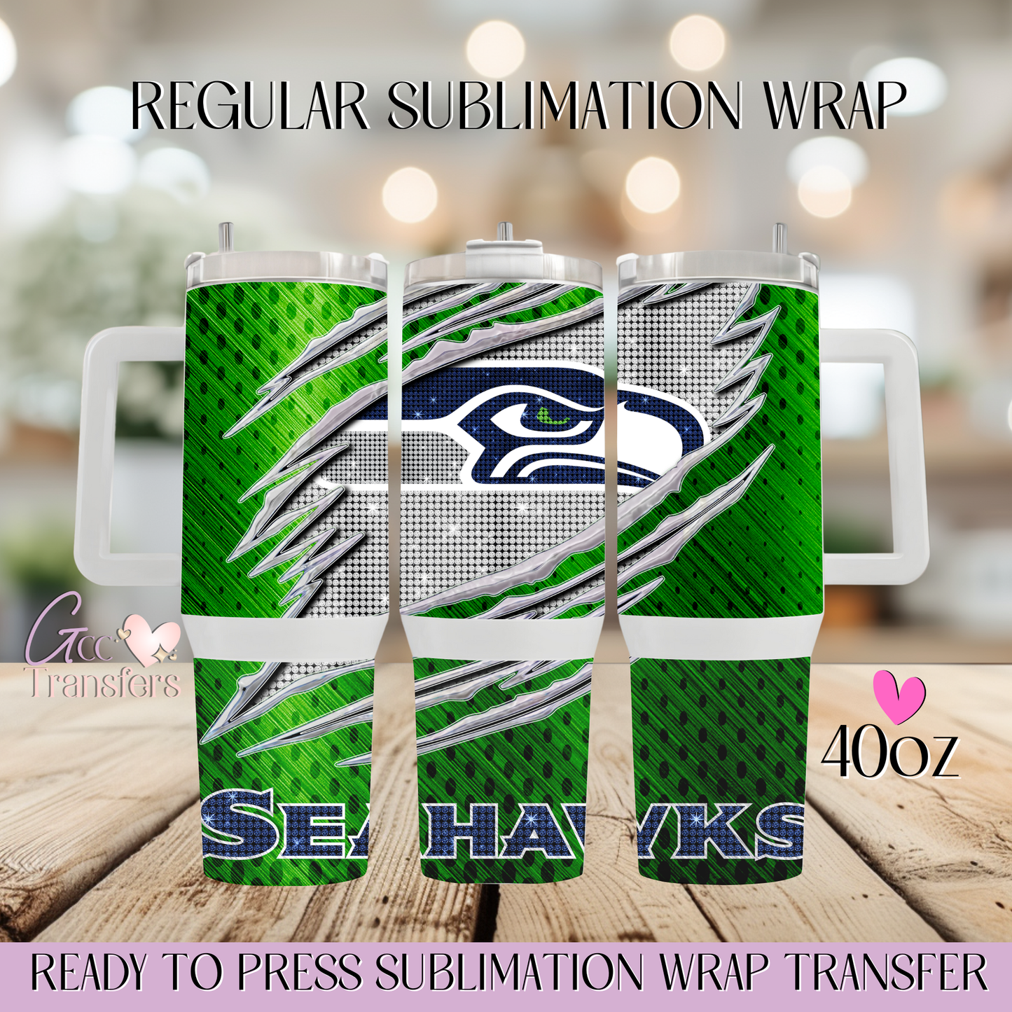 Seattle Football Team - 40oz Regular Sublimation Wrap