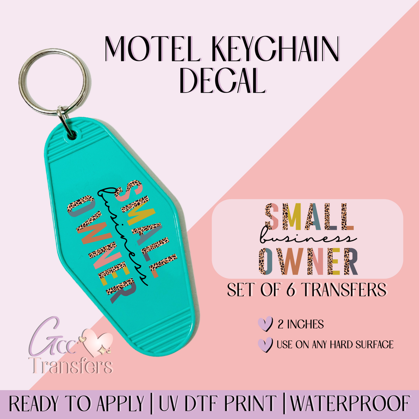 Small Business Owners - Set of 6 (Motel Keychain UV DTF)