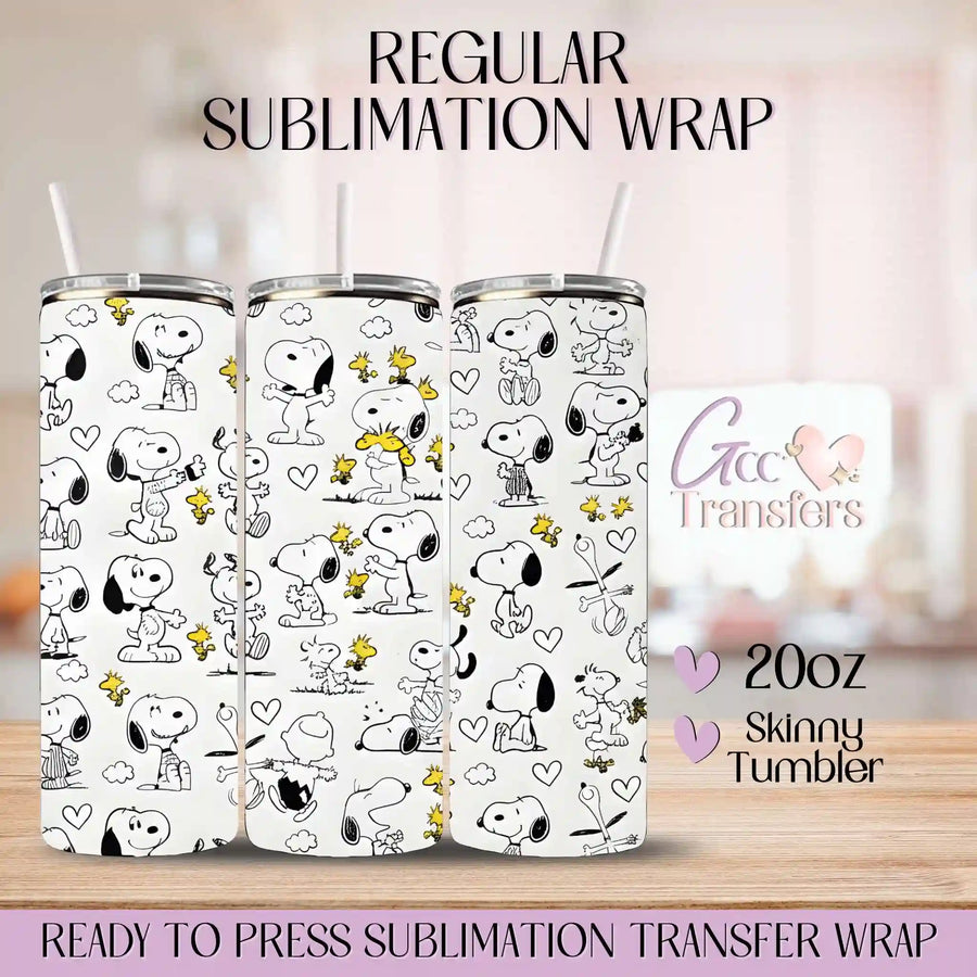 Dog Cartoon Peanuts - 20oz Regular Sublimation Wrap