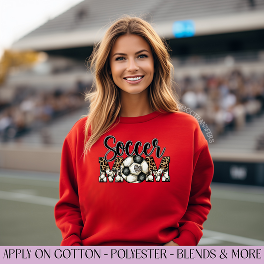 Soccer Mom Leopard - Full Color DTF Transfer