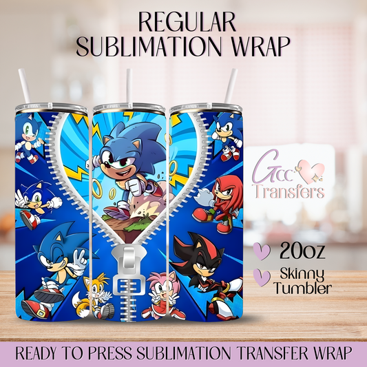 The Hedgehog Zipper - 20oz Regular Sublimation Wrap