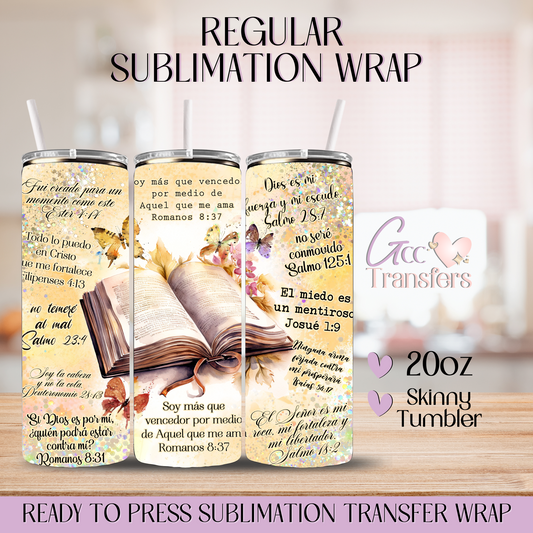 Spanish Bible Quotes - 20oz Regular Sublimation Wrap