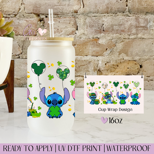 St. Patrick Alien Character - 16oz UV DTF WRAP