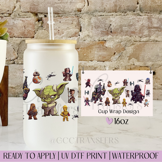 Green Space Character  - 16oz UV DTF WRAP