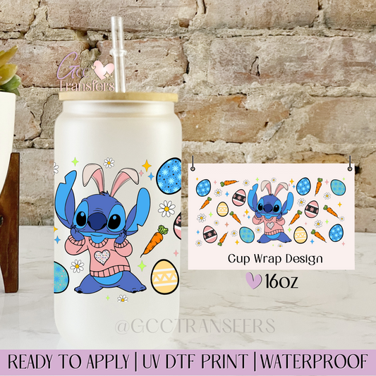 Easter Egg Alien Character - 16oz UV DTF WRAP