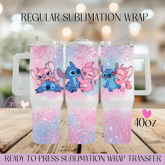 Cute Alien Character Hugging- 40oz Regular Sublimation Wrap