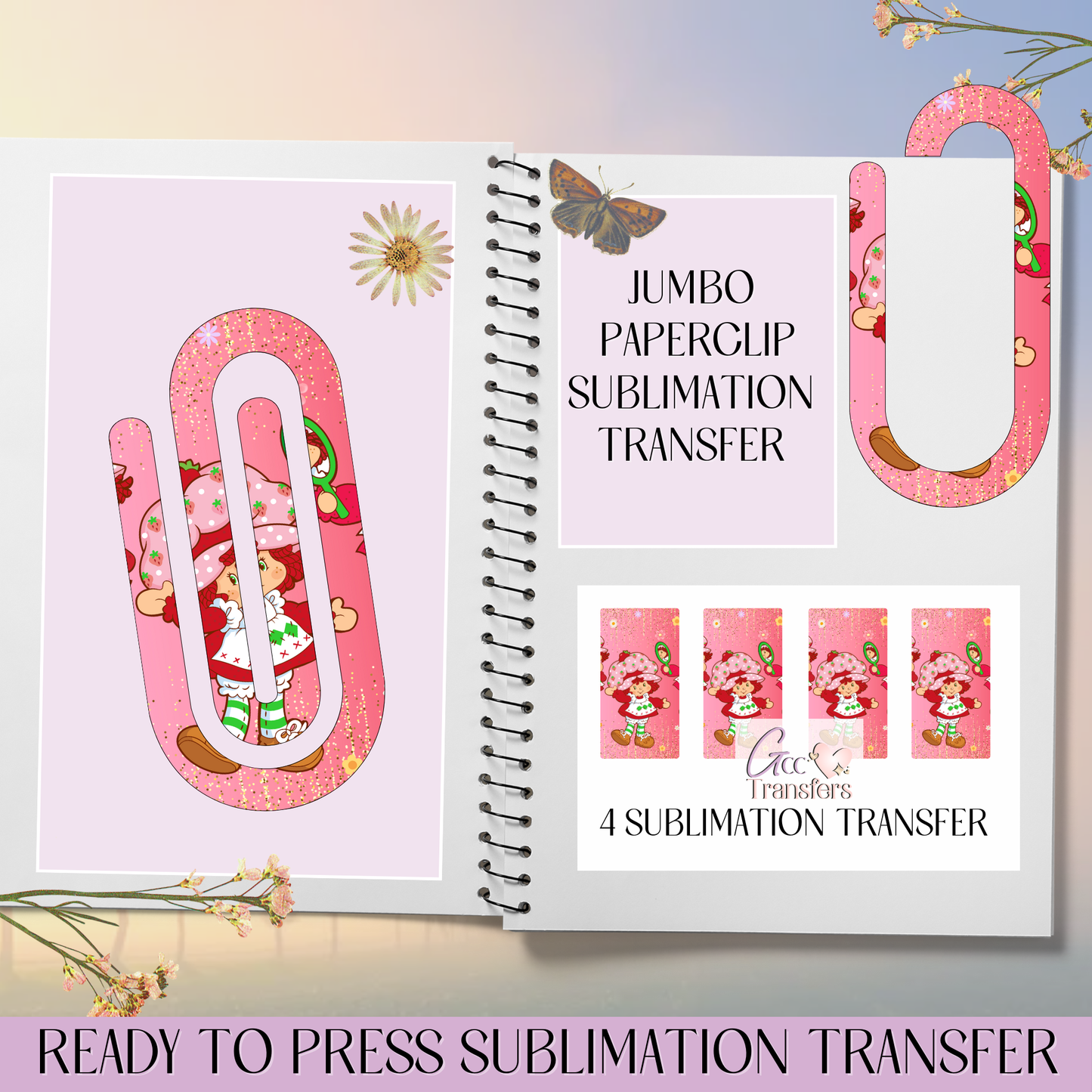 Strawberry Doll Cartoon - Jumbo Paperclip Sublimation Transfer
