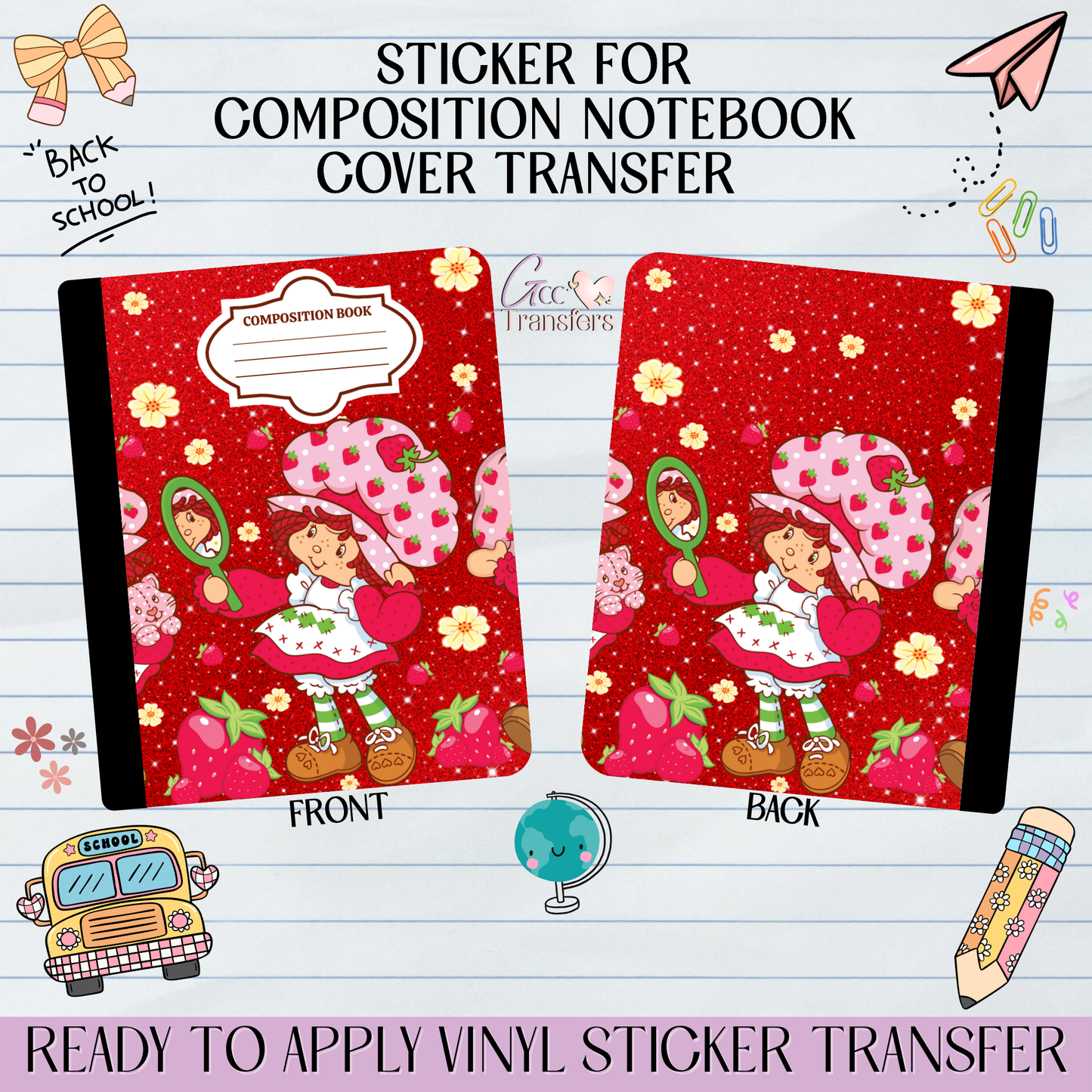 Strawberry Doll - Sticker for Notebook Cover