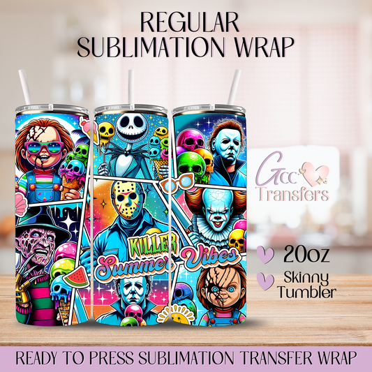 Killer Summer Vibes Collage - 20oz Regular Sublimation Wrap