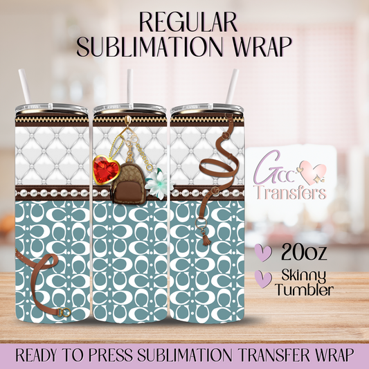 Teal Fashion Purse  - 20oz Regular Sublimation Wrap