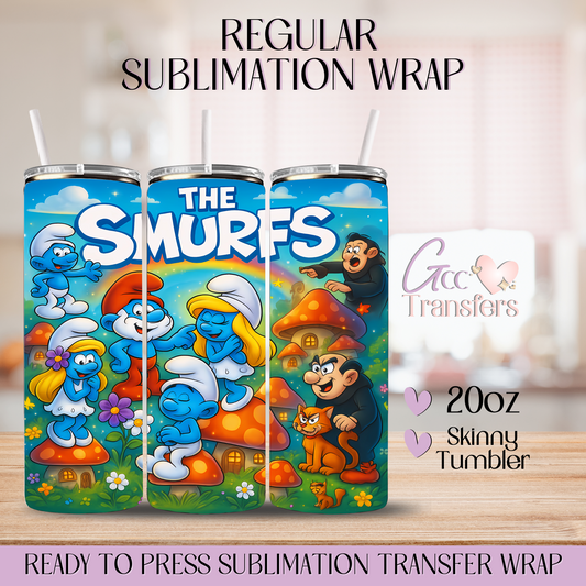 Tiny Blue Village - 20oz Regular Sublimation Wrap