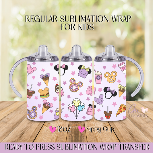 Theme Park Snacks - 12oz Regular Sublimation Wrap
