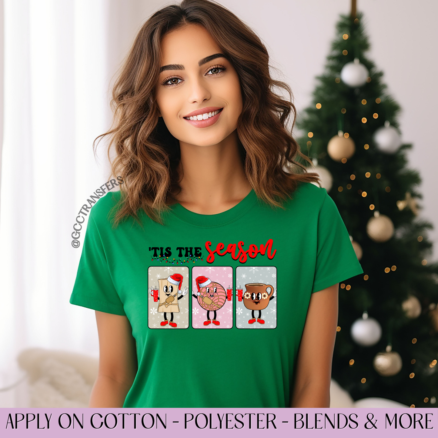 'Tis The Season Concha Tarot - Full Color DTF Transfer