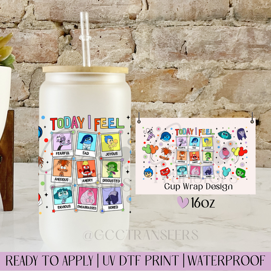 Emotions Characters - 16oz UV DTF WRAP