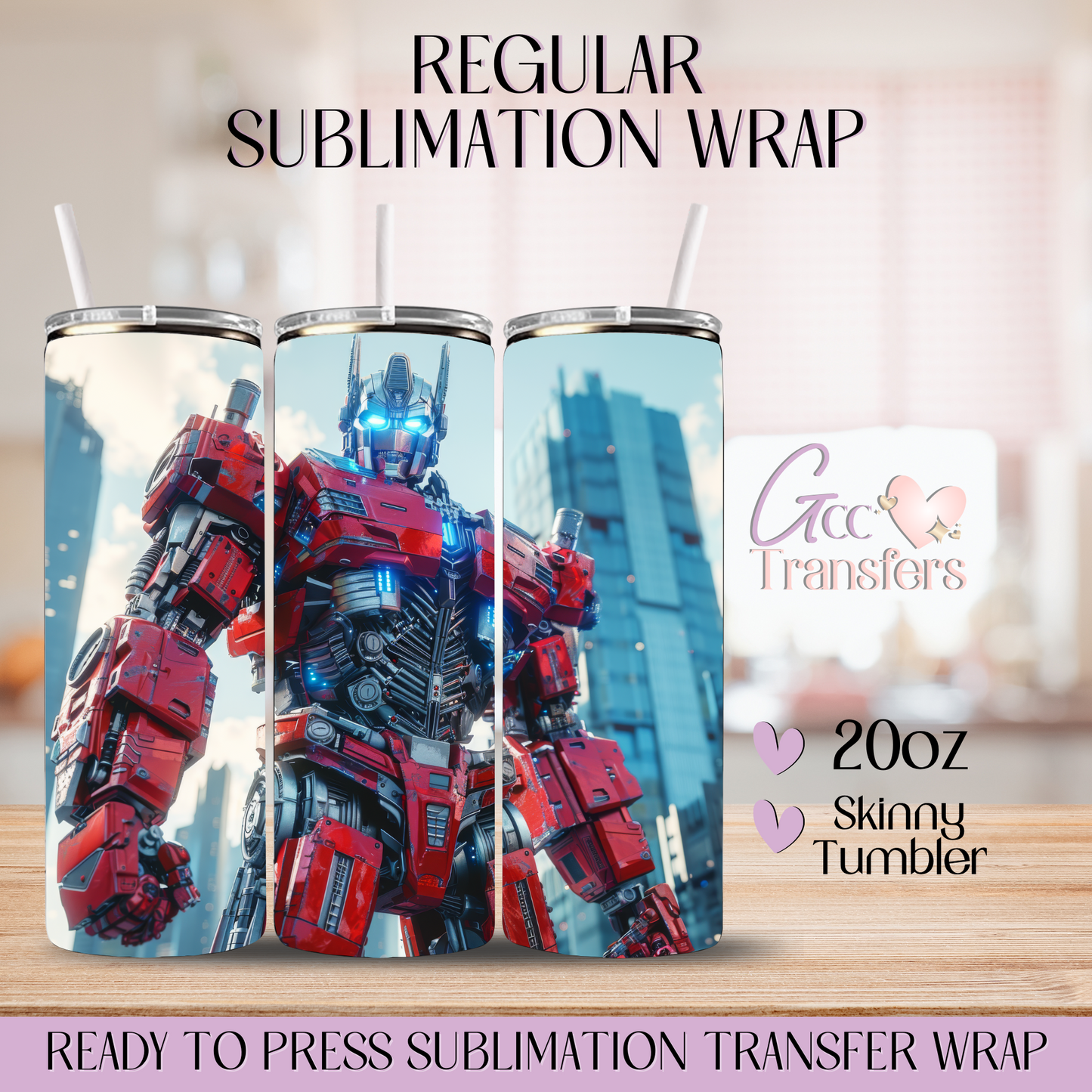 Transformers - 20oz Regular Sublimation Wrap