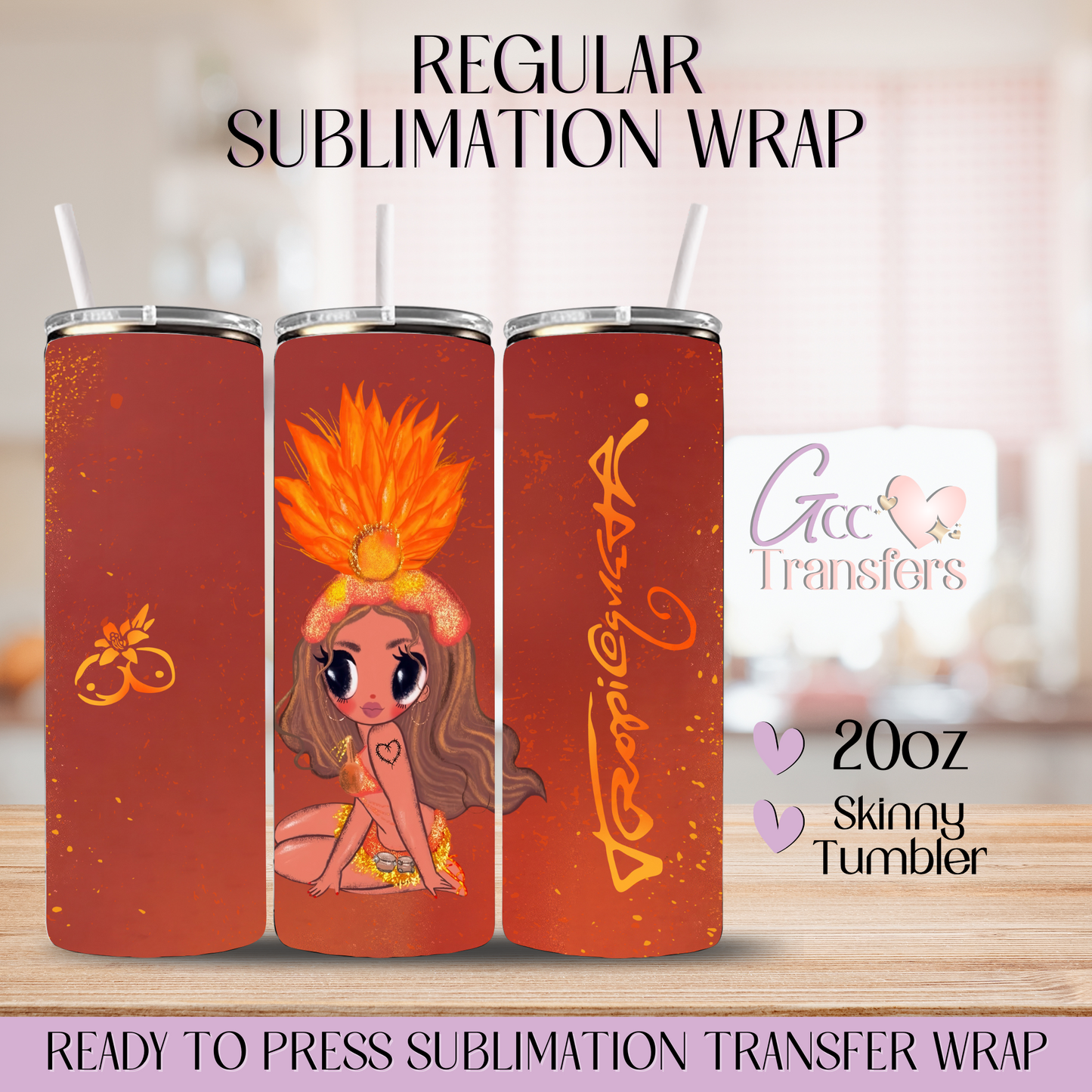 KG Tropicoqueta - 20oz Regular Sublimation Wrap