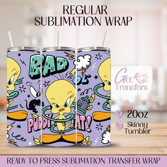 Badass Yellow Character - 20oz Regular Sublimation Wrap