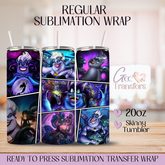 Purple Villain Character- 20oz Regular Sublimation Wrap