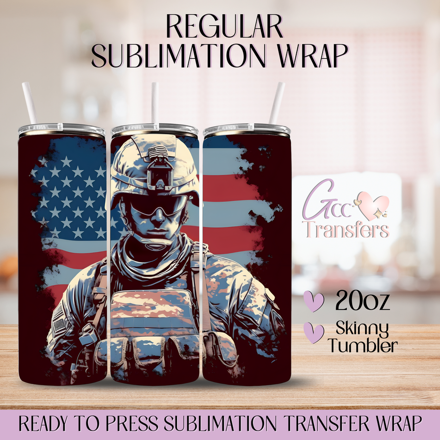 American Soldier - 20oz Regular Sublimation Wrap