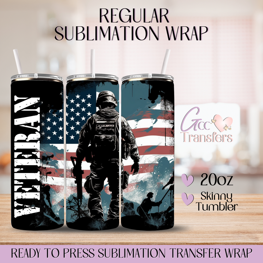 Veteran - 20oz Regular Sublimation Wrap