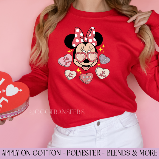 Valentine Mice Hearts - Full Color DTF Transfer