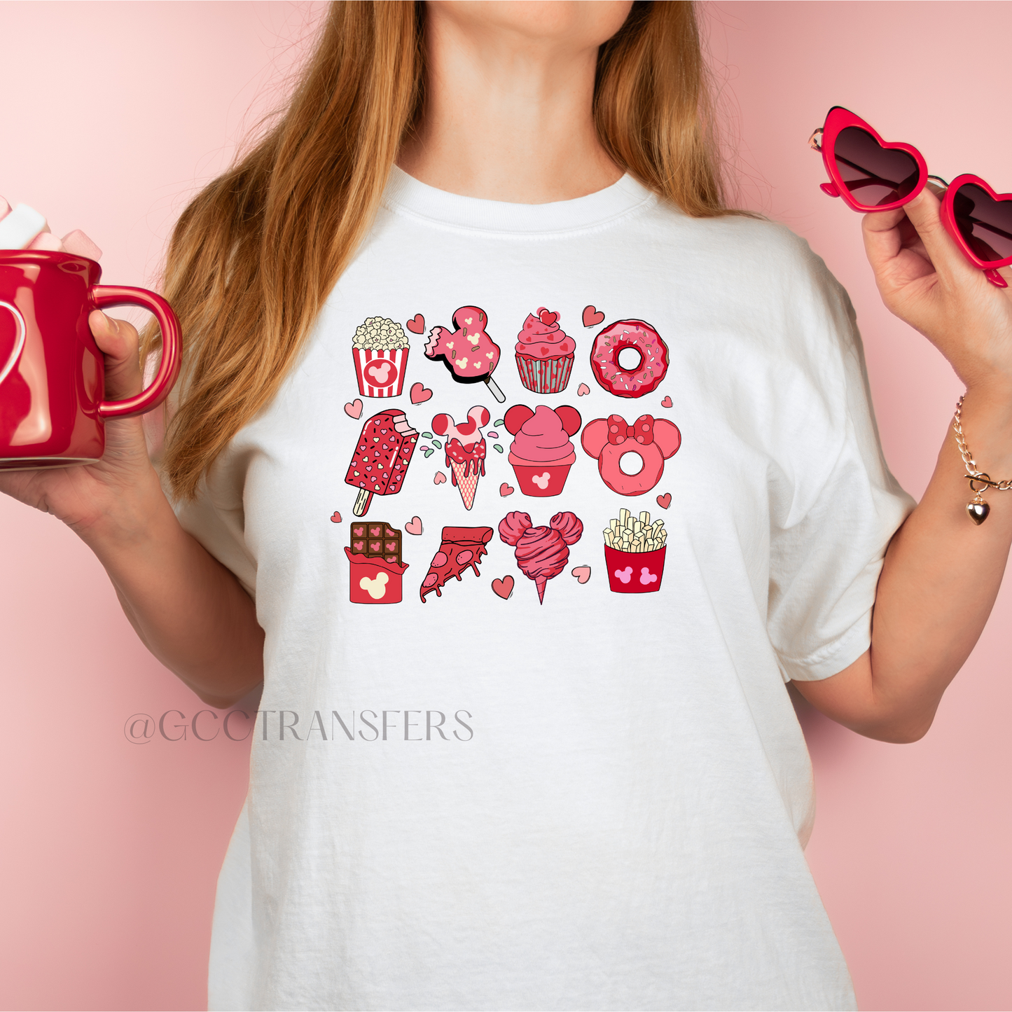 Valentine Mouse Doodle - Full Color DTF Transfer