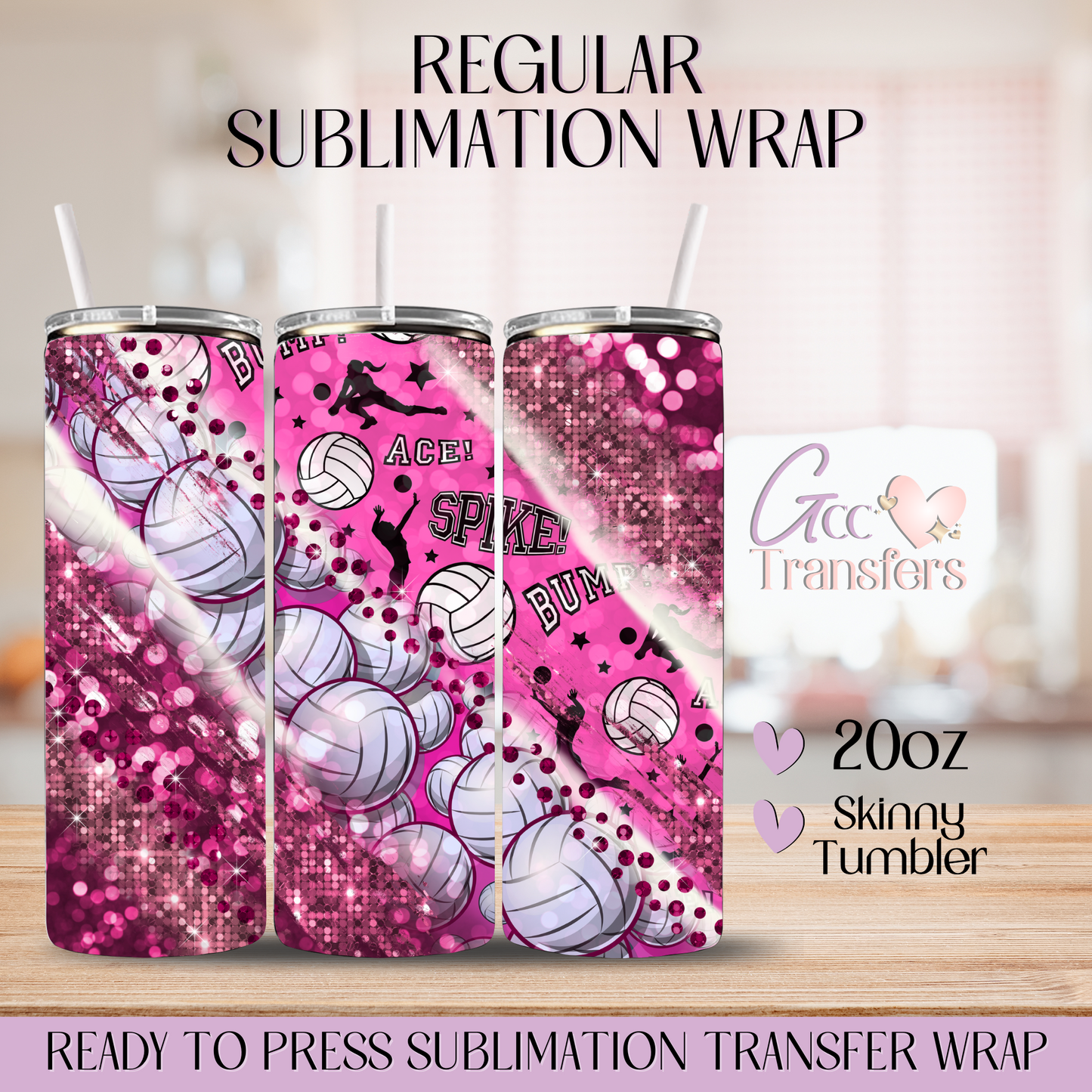Volleyball Girl Coach - 20oz Regular Sublimation Wrap