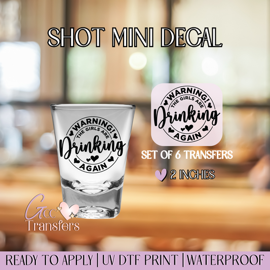 Warning!- Set of 6 (Shot UV Decals)