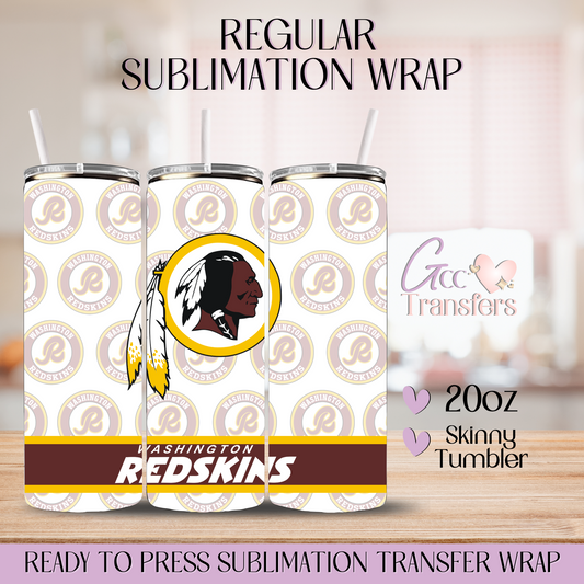 Washington Old Logo Football Team - 20oz Regular Sublimation Wrap