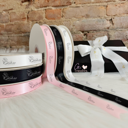 7/8" Custom Printing Ribbon - Double Face Satin