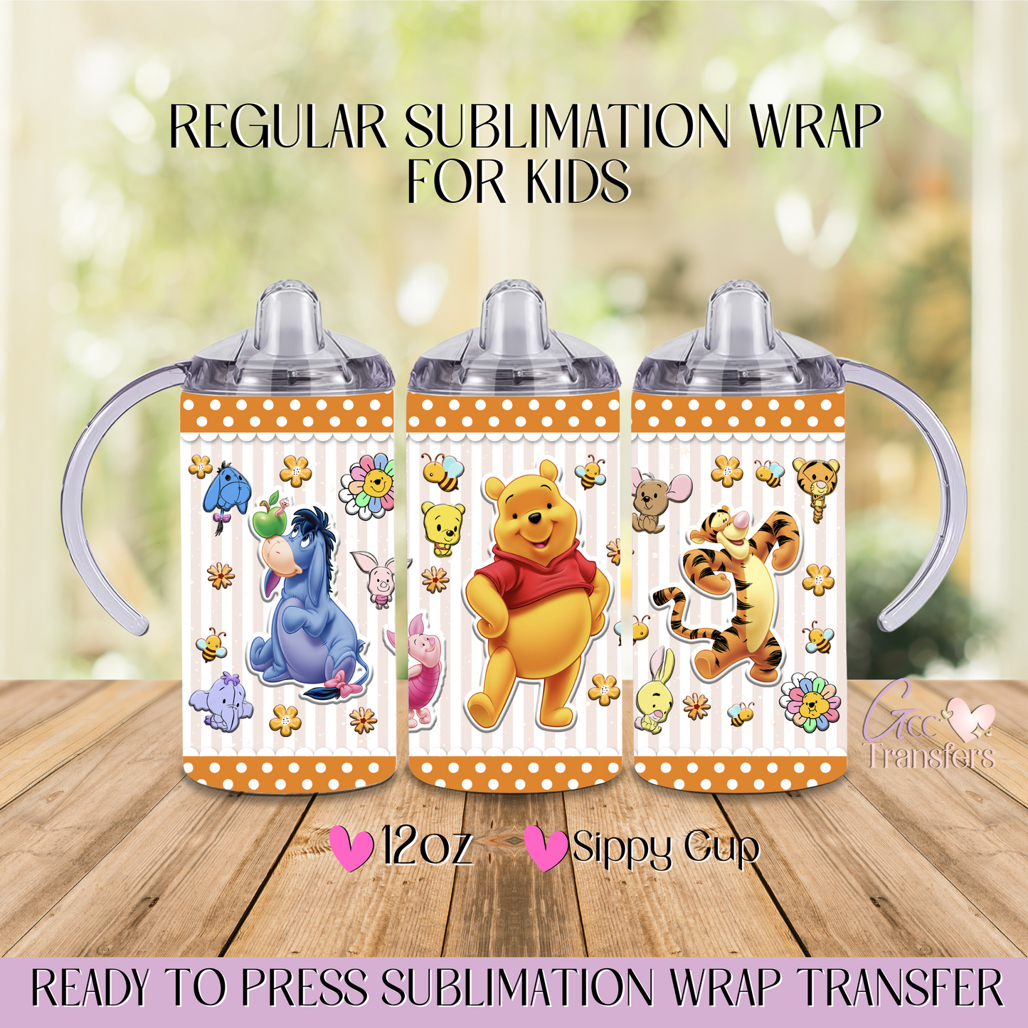 Honey Friend Orange Dots- 12oz Regular Sublimation Wrap